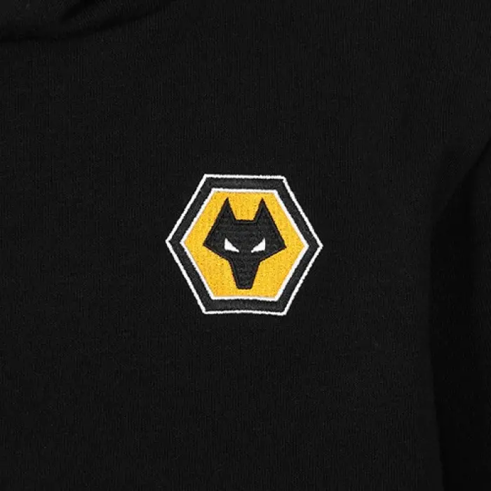 Wolverhampton Wanderers Shirt Store | Essentials Hoodie – Black – Junior Collection Wolverhampton Wanderers Official Gear
